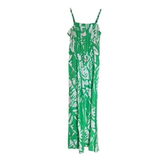 Girl's - Lilly Pulitzer For Target Green Palm Print Jumpsuit, Size Large (10/12) - Picture 2 of 9
